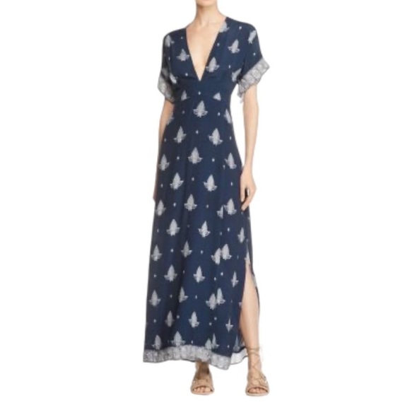 Faithfull the Brand Dresses & Skirts - Faithfull the Brand Navy Blue & White Tuula Maxi Dress US 4